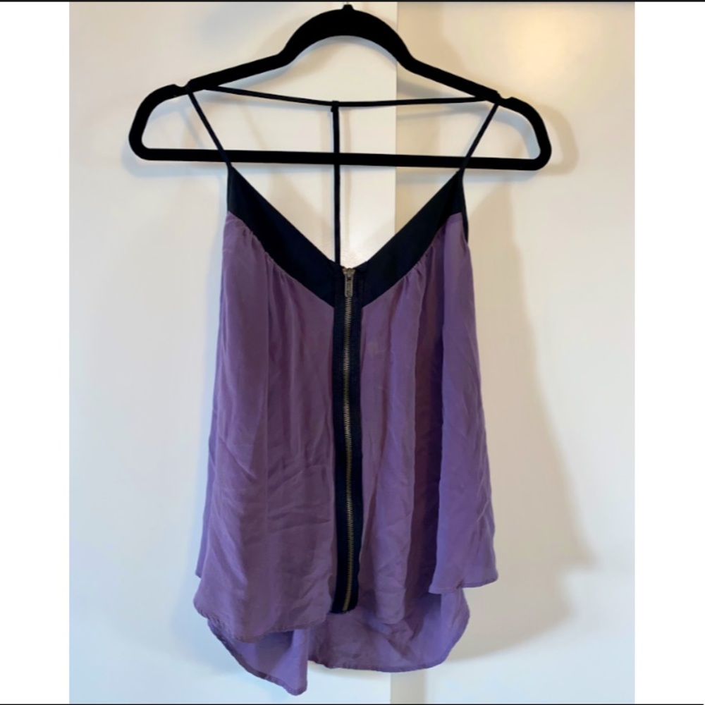 Silence + Noise Purple and Black Camisole